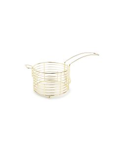 Frietenmand 11xH7cm goud Wire Ware