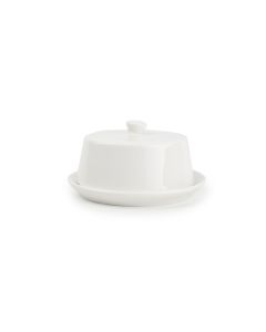 Butter dish 8xH4cm white Gusto