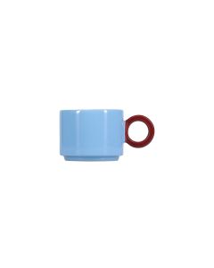Mug 28cl light blue/burgundy pink Lou
