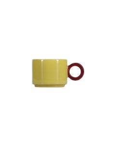 Mug 28cl mustard yellow/burgundy pink Lou