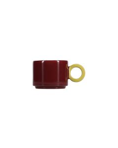 Becher 28cl burgundy pink/mustard yellow Lou