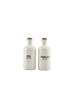 Oil- and vinegar bottle set 60cl white Cucina