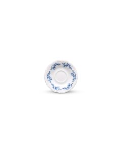 Mokkauntertasse 12cm blue flower Retro