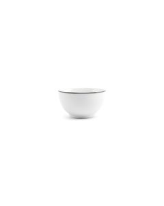 Bowl 14xH8cm black rim Basic White