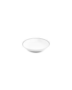 Assiette creuse 21xH4cm coupe black rim Basic White