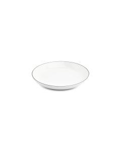 Assiette creuse 27xH4cm coupe black rim Basic White