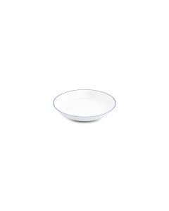 Diep bord 21xH4cm coupe blue rim Basic White