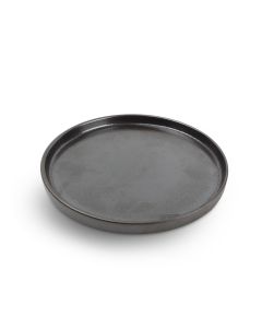 Assiette plate 24xH2cm black Verso