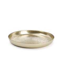 Deco dish 35xH4cm structured gold Glint