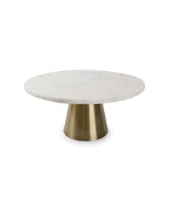 Cake stand 30xH14cm marble white Glint