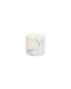 Storage jar 9,5xH9,5cm marble white Suds