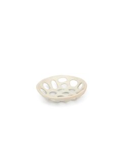 Decorative dish 20,5xH4cm beige Nomad
