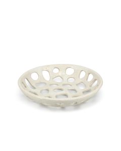 Decorative dish 32,5xH6cm beige Nomad