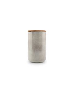 Canister 12,5xH21cm with lid grey Bake