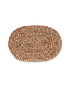 Placemat 45x30cm oval mais husk dark brown TableTop