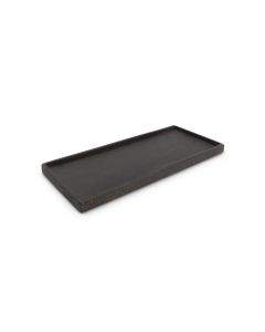 Servierbrett 30x13cm Holz schwarz Rural