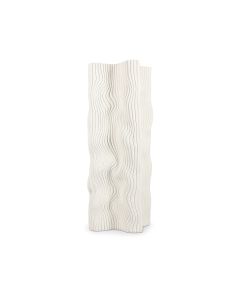 Vase 18x18xH42,5cm fluid white Vea