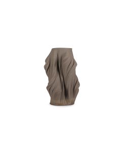 Vase 20x20xH28,5cm satin brown Vea