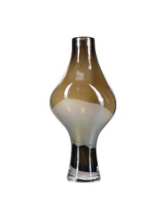 Vaas 19xH38,5cm organic metallic grey Vesper