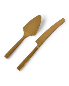Tortenheber und Messer Set gold Equip
