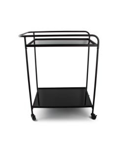 Chariot de service 66x40xH83,5cm 2couches noir Bar