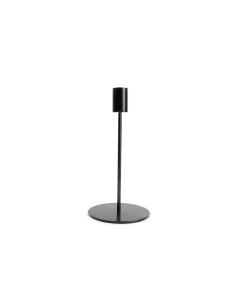 Candle holder 10xH20cm metal black Pillar