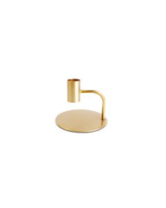 Candle holder 10xH8cm metal gold Pillar