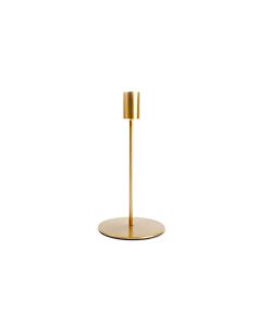 Candle holder 10xH20cm metal gold Pillar