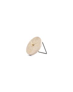 Table clock 15cm travertine beige Zone