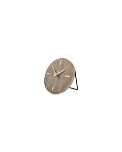 Table clock 15cm travertine grey Zone