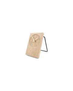 Table clock 12xH18cm travertine beige Zone