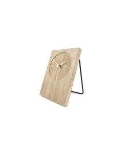 Table clock 16xH23,5cm travertine beige Zone