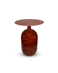 Side table 50xH40cm metal red clay Mio