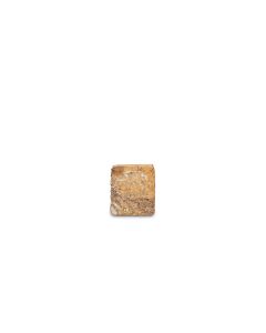 Candle holder 8x8xH8cm marble brown Opus