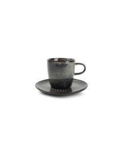 Cup 18cl and saucer green/blue Stitch