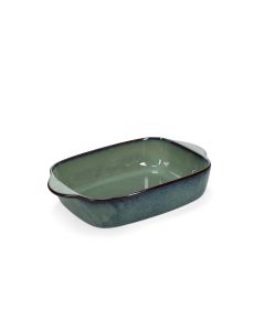 Baking dish 32/25,5x20,5xH7cm green/blue Meridian