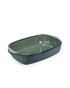 Baking dish 39/33x25,5xH8,5cm green/blue Meridian