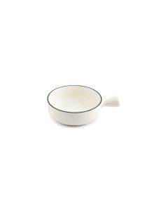 Bowl 15,5xH5,5cm with handle white Nero