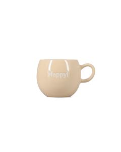 Mug 42cl "Happy!" beige Muggies
