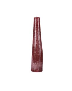 Kerze 9xH40cm Burgund Twig