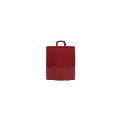 Canister 11xH14,5cm with lid burgundy Fika