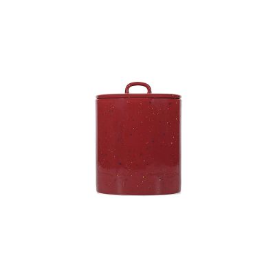 Canister 14xH18cm with lid burgundy Fika