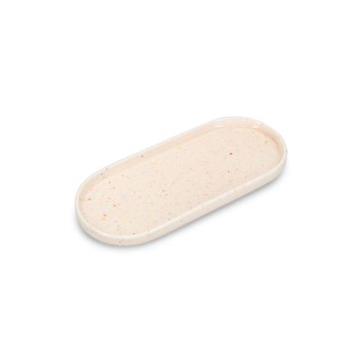 Plat &agrave; servir 20x9cm beige Fika