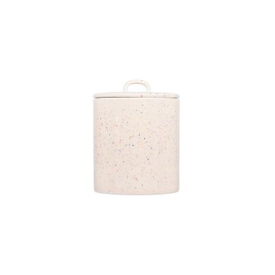 Canister 14xH18cm with lid beige Fika