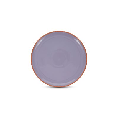 Teller flach 26xH2,5cm lila/orange Duo