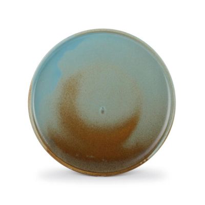 Assiette plate 29xH3cm brown/green Escura
