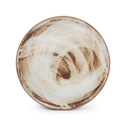 Assiette plate 21cm brown Brush