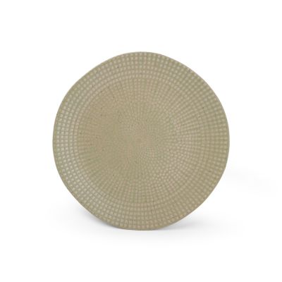 Plate 21xH1,5cm olive Mosaic
