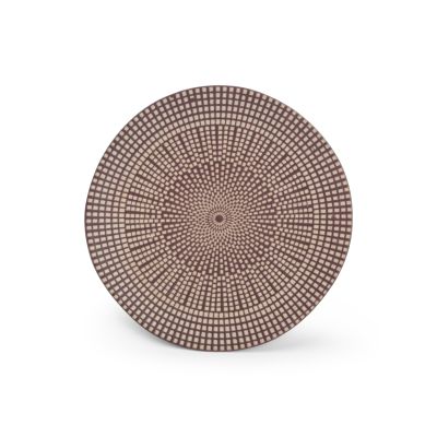 Plate 21xH1,5cm aubergine Mosaic
