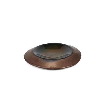 Deep plate 27/17,5xH4cm gold Cone